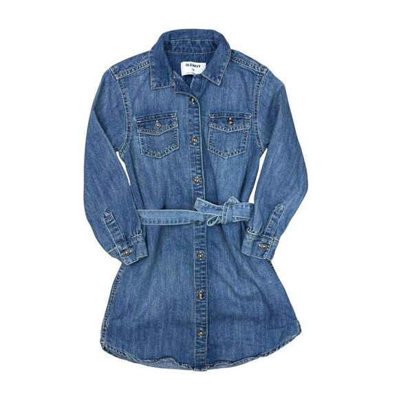Old Navy Denim Dress Long Sleeve Size  6 Small - Picture 1 of 5